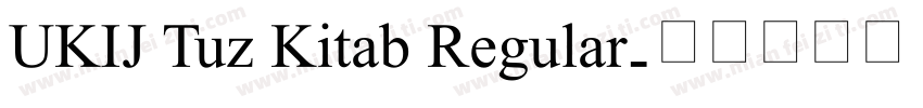 UKIJ Tuz Kitab Regular字体转换